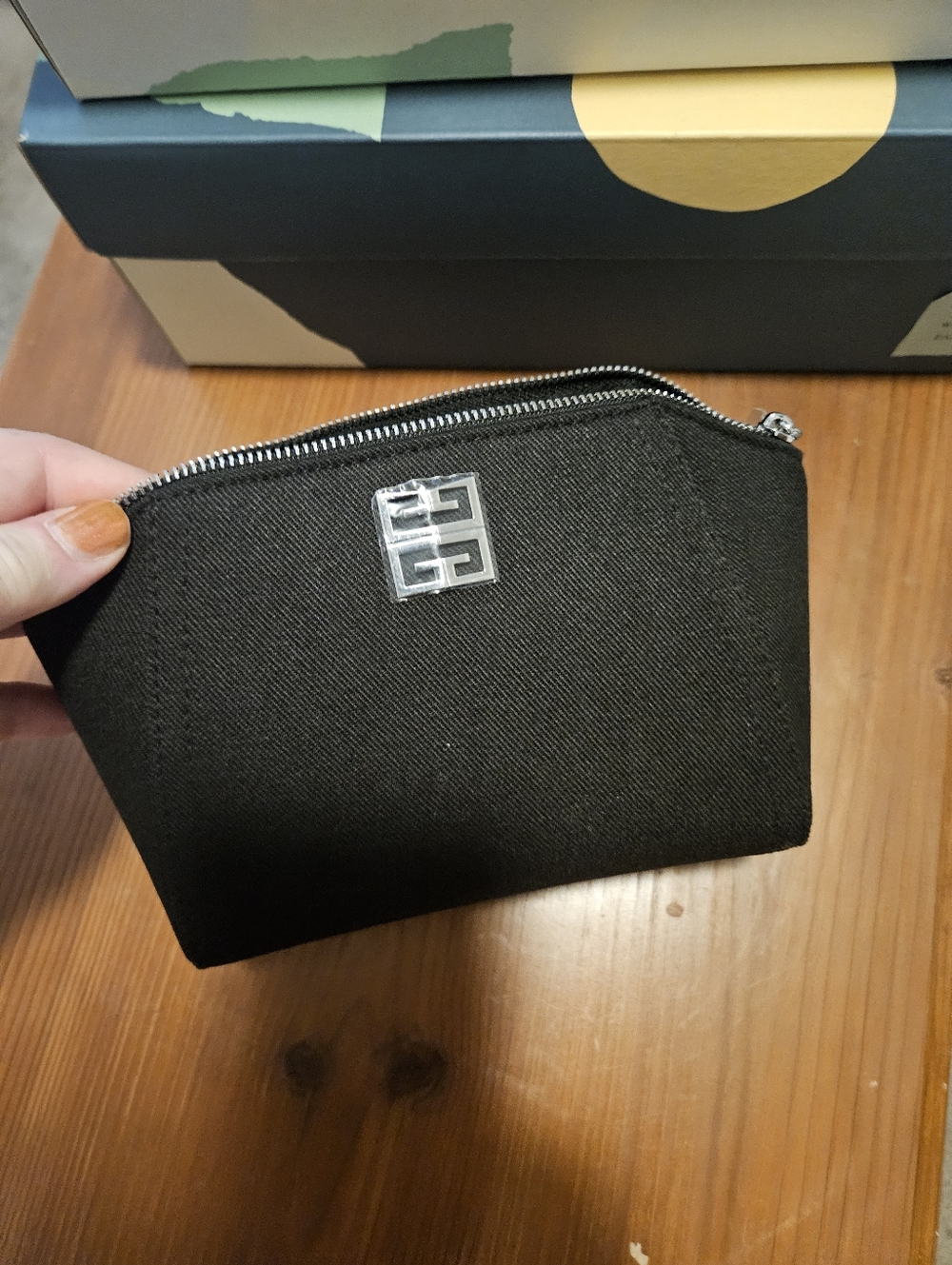 Givenchy Beauty Black Makeup Pouch Cosmetic Bag | NEW